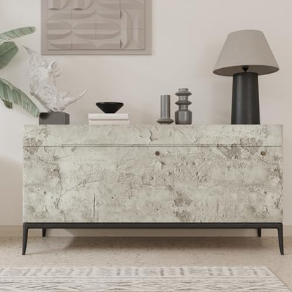 VEELIKE 15.7''x118'' Old Cracked Beige Concrete Wallpaper Peel and Stick Removable Industrial Wallpaper for Bedroom Living Room Accent Wall Self Adhesive Concrete Contact Paper for Countertops Walls - size: 15.7" x 118"