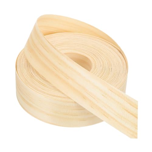 PATIKIL Pine Edge Banding, 1-1/2 Inch x 50 ft Wood Veneer Tape Pre-glued Flexible Plywood Edge Banding with Hot Melt Adhesive for Furniture Restoration - color: Pine, size: 1-1/2 Inch x 50 ft