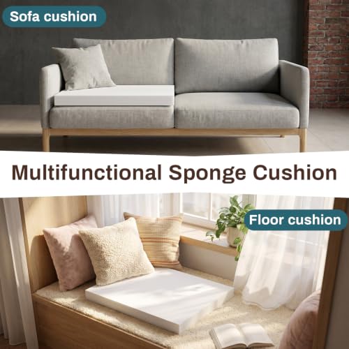 Frienda 2 Pack 2" x 16" x 17" Upholstery High Density Foam Square White - color: White, size: 2" X 16" X 17", style: Square