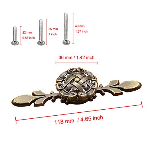 HUAMULAN Alloy Knobs Petal Cabinet Pulls with Zinc Alloy Back Plate 10 Pack - color: HRJ251-TongXiao-10PCS