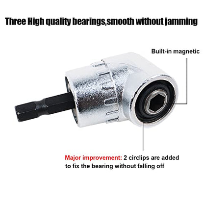 Flexible Drill Bit Extension w/Right Angle Adapter 11.5" Shaft