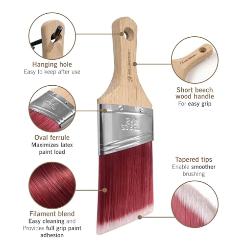 ROLLINGDOG 2.5" Angular Paint Brush - size: 2.5"Paint Brush