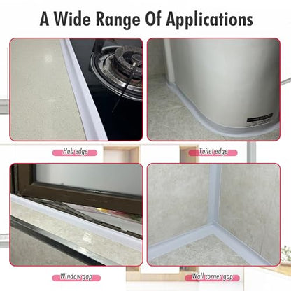 Self-Adhesive Waterproof Caulk Tape for Toilet, Tub, Kitchen, Bath - style: 2 Rolls-RIF