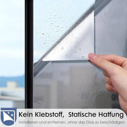 rabbitgoo Window Privacy Film One Way, 17.5" x 157.4", Silver - color: Silver, size: 17.5" x 157.4"