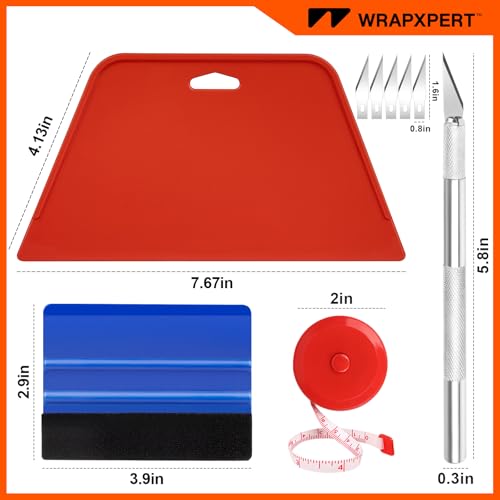 WRAPXPERT Wallpaper Tools, Wallpaper Smoothing Tool Kits, Peel and Stick Wallpaper Installation Kit for Contact Paper Smooth Applying, Vinyl Backsplash Tile, Window Film - color: Basic-r