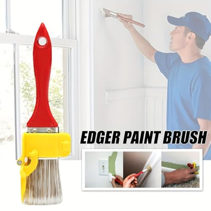 Edge Trim Paint Brush with Guard, Wall Painting Tool, Precise Cutting-in and Decorating, Comfortable Handle