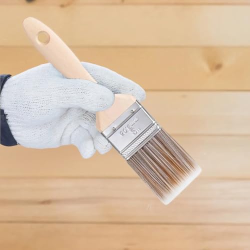 5-Piece Angled Paintbrush Set for DIY Home Improvement Painting Tools, Detail Brushes for Walls, Furniture, Trim, and Crafts - color: 1pcs-beige