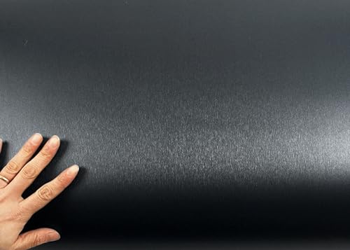 ROSEROSA Peel and Stick Brushed Faux Metal Architectural Film Self-Adhesive Vinyl Film Wallpaper Door Wrap Counter Top Border Mirror Molding Trim ED152 - size: 39.3"(W) X 98.4"(L)
