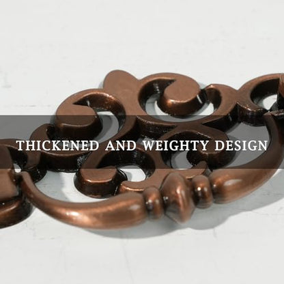 8 Pack Antique Copper Drawer Pulls, 2-1/2 Inch Hole Center - color: Antique Copper
