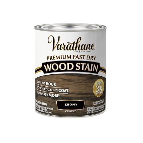 Varathane Premium Fast Dry Ebony Wood Stain - color: Ebony, size: 1 Quart (Pack of 1)