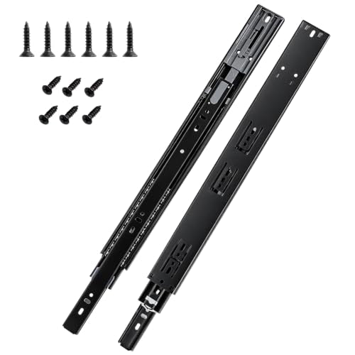 HBL'10 Pairs Soft Close Drawer Slides 12 inch,Full Extension,200Lbs Load - color: Black, size: 12 Inch