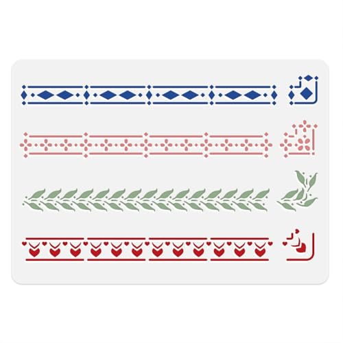 Border Stencil, Reusable Painting Template, DIY Home Decor - style: Border & Corners