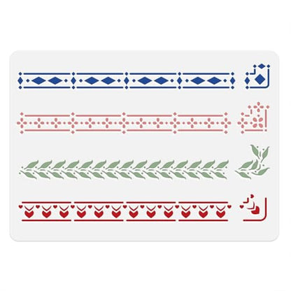 Border Stencil, Reusable Painting Template, DIY Home Decor - style: Border & Corners