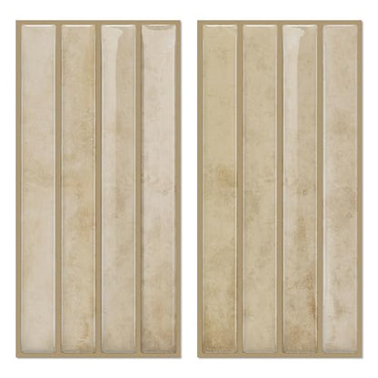 VICCI Subway Tile Stickers, Warm Brown, 4.72x9.68 Inch, 20-Sheet - color: Warm Brown