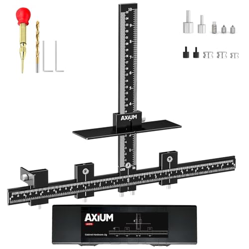 AXIUM Cabinet Hardware Jig, Adjustable Aluminum Template Tool