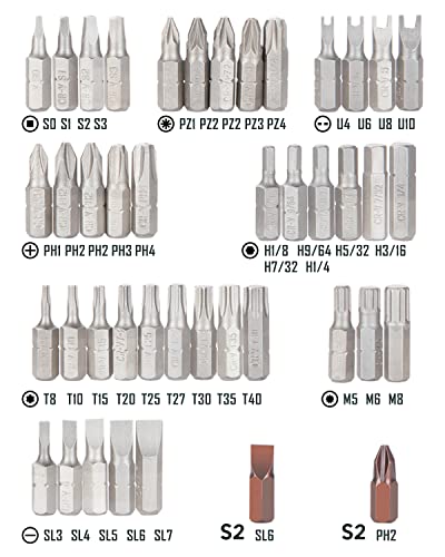 ROTATION 44pc Bit Set with 1/4 Mini Ratchet Offset Screwdriver - style: 44pc