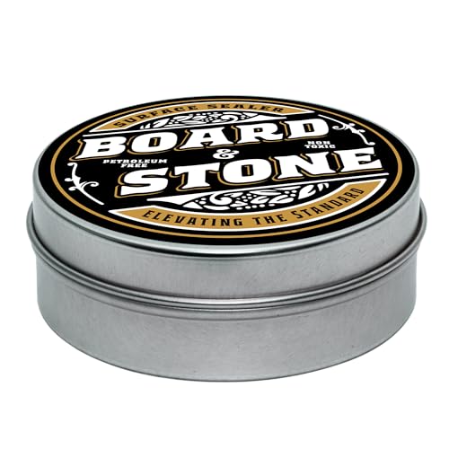 Board & Stone – 100% Petroleum-Free Food Safe Surface Sealer | Natural Wax & Coconut Oil Blend for Butcher Blocks, Cutting Boards, Stone Counters, and Cast Iron | No Scent or Dyes