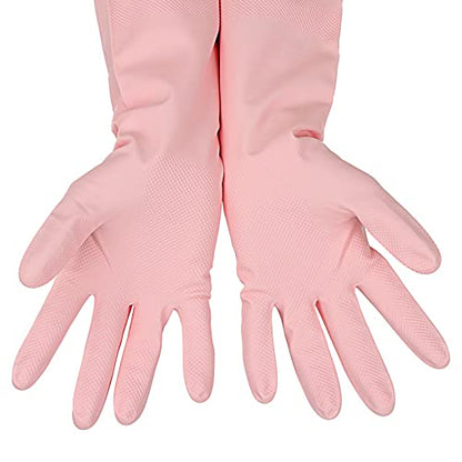 Latex Free Nitrile Cleaning Gloves, Medium, 3 Pairs - color: Green+pink+red, size: Medium