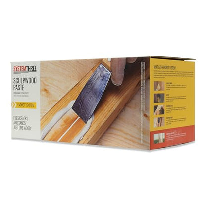 System Three SculpWood Paste Epoxy Wood Filler, 2 Gallon, Brown - size: 2 gallon