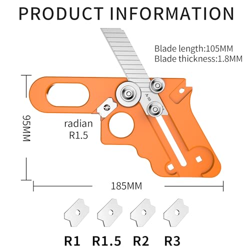 IZIO Edge Banding Trimmer, Veneer Edge Cutter Tool with 10Pcs Blade and 4Pcs Circular Edge scraper, Woodworking Hand Trimming Tool for Wood Edge Banding.veneer edge trimmer，edge banding trimmer tool