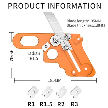 IZIO Edge Banding Trimmer, Veneer Edge Cutter Tool with 10Pcs Blade and 4Pcs Circular Edge scraper, Woodworking Hand Trimming Tool for Wood Edge Banding.veneer edge trimmer，edge banding trimmer tool