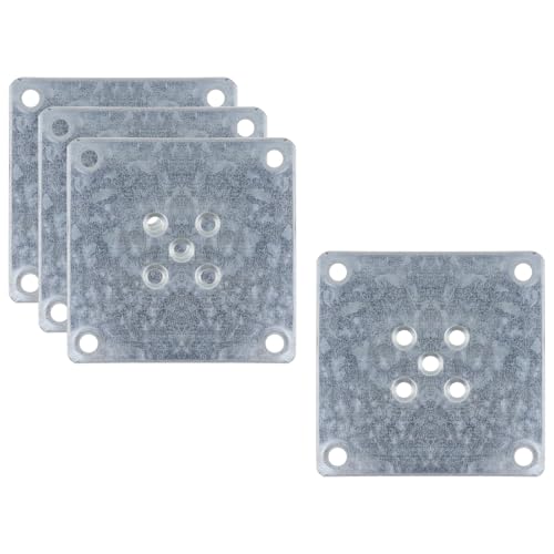 Geesatis Leg Mounting Plates,Furniture Leg Attachment Plates,3.2",4Pcs - size: 3.2 x 3.2 Inch