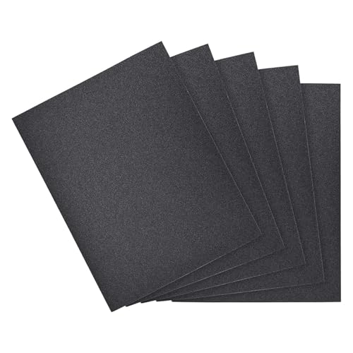 Utoolmart 120 Grit 9 x 11 Wet/Dry Sandpaper Sheets 5-Pack - color: 5pcs, size: 120 Grit