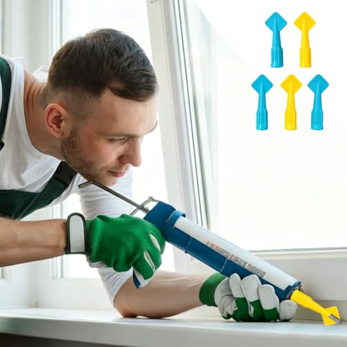 Caulk Tips Silicone Finishing Nozzle, 5 Size Caulk Tool Set