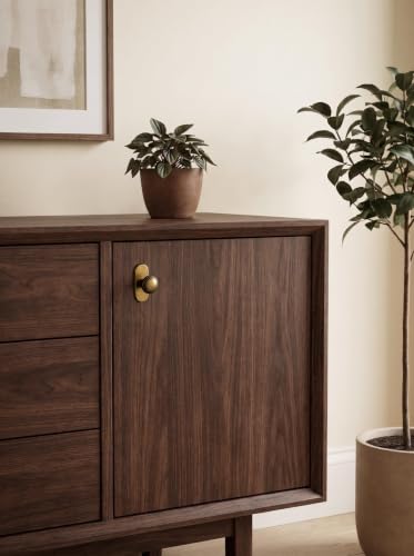 6Pack Champagne Bronze Cabinet Knobs with Backplate Drawer knobs - color: Antique Brass, style: Racetrack