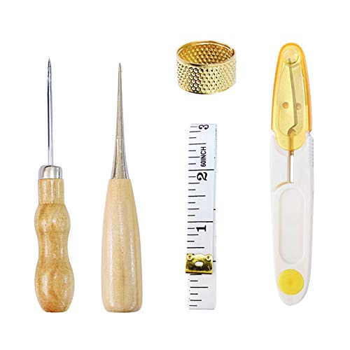 Upholstery Repair Kit 29-Pack Hand Sewing Needles,Thread,Tape Measure - color: Pack of 29
