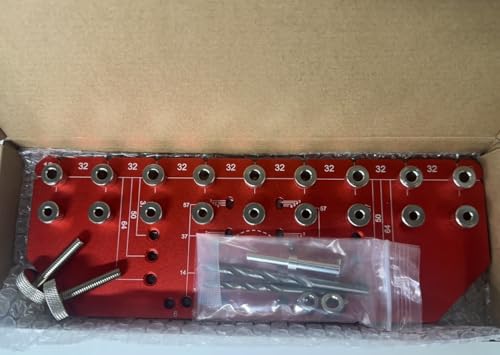 VASTHOME 9 Holes Shelf Pin Jig and Hinge Jig 2-in-1, 1/4 Inch & 5mm - size: 9 Holes