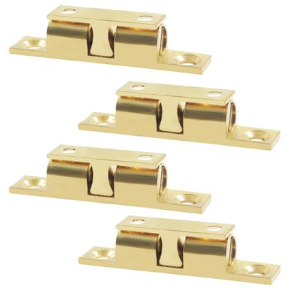Double Roller Catch Cabinet Latches, 60mm, 4 Pack - color: Gold, size: 60mm