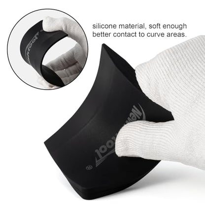 NEWISHTOOL Soft Silicone Small Squeegee for Vinyl, 2 PCS Rubber PPF Tool - color: Black