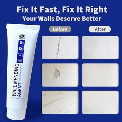 Breliter Drywall Repair Kit - 8.8oz Wall Repair Paste Tube, White