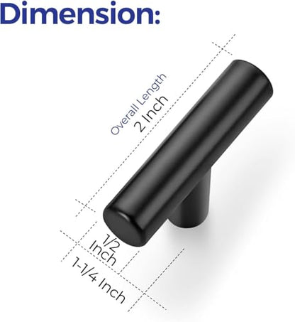 Ravinte Matte Black Cabinet Pulls, Stainless Steel, 2 Inch, 30 Pack - color: Matte Black