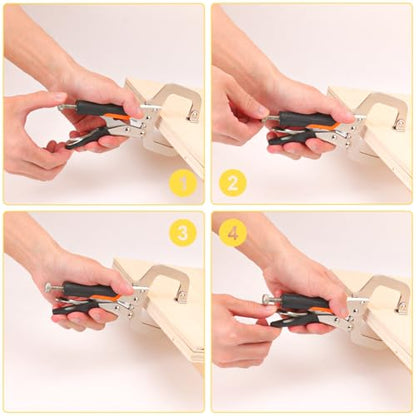 6 Pack 6 Inch C-Clamp Locking Pliers with Rubber Handle, 6 Inch C-Clamps Face, Heavy Duty C Clamp Locking Pliers, Adjustable C Clamps for Woodworking and Home Improvement - size: 6 Pack 6 Inch with rubber handle