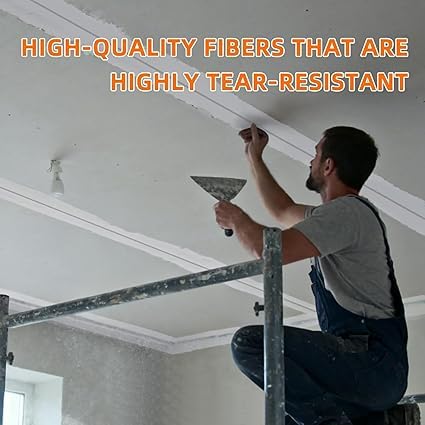 QILIMA Self-Adhesive Fiberglass Drywall Joint Mesh Tape, Fiber Mesh Crack Patch Wall Repair Fabric,4 Inch by 148 Feet White - size: 4Inch x 148 Feet