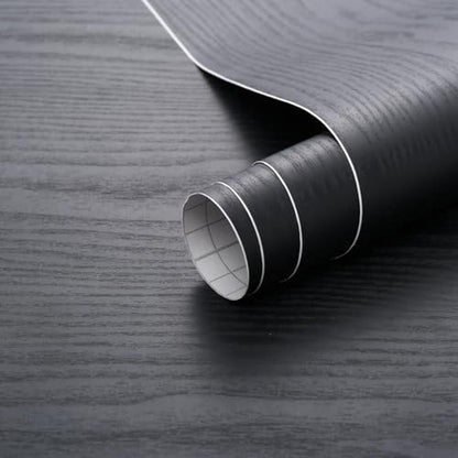 Arthome Peel and Stick Contact Paper Black Wood Wallpaper Self-Adhesive & Removable Vinyl Wall Paper for Countertop Furniture Kitchen, Easy to Clean, (33" x 120") - color: Black Wood, size: 33" x 120"
