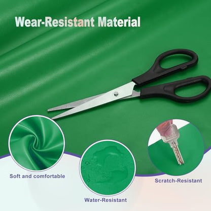 PATIKIL PU Faux Leather Fabric Nappa Grain 0.4 Yards Length 54"x14"x0.04" Soft Synthetic Leather Material Sheets 1mm Thick for Bags DIY Crafts, Green - color: Green, size: 54"x14"x0.04"