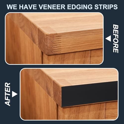 MECCANIXITY Black Edge Banding 50 ft x 2-5/32 Inch Veneer Tape Pre-glued Flexible Plywood Edge Banding with Hot Melt Adhesive for Furniture Restoration - size: 50 ft x 2-5/32 Inch