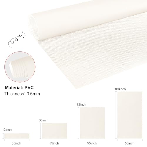 Faux Leather, Marine Vinyl PVC Leather for DIY Upholstery, Sofa Car Boat Seat Repair, Waterproof & Easy to Clean, White (1 FT 55x12 Inch) - color: White, size: 1Ft (55x12inch)