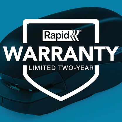 Rapid 20EX Personal Electric Stapler, 20 Sheet Capacity, Black (73126)