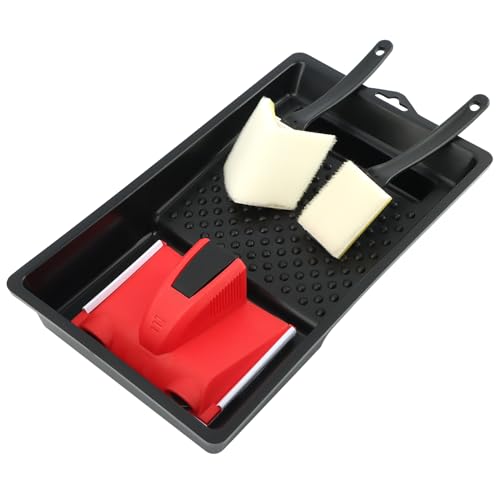 Paint Edger with Trim and Touch-Up Pad, Corner Walls & Ceilings Pad Painter Easy-to-Use Edge Painting Tool 6-Inch Painting Wall Edges Paint Pad Set for Home Interior High Ceiling