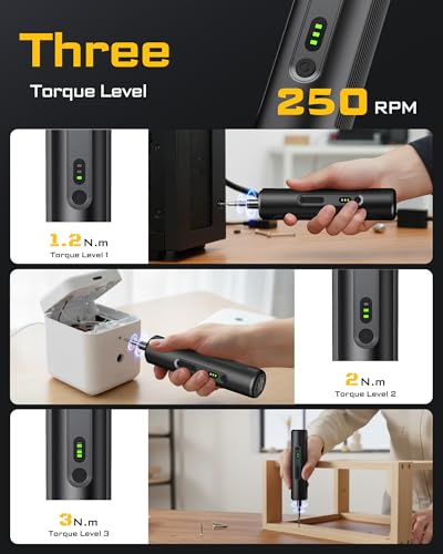 MrToNo Electric Screwdriver Set, Power Screwdriver with 33 Magnetic Bits