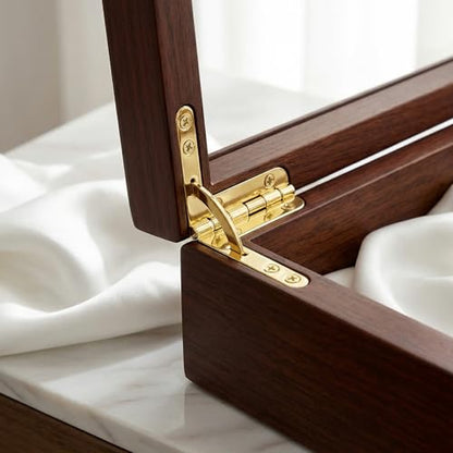 Joez Wonderful 8pcs Box Hinge Cigar Case, 1.69x1.69in, Gold