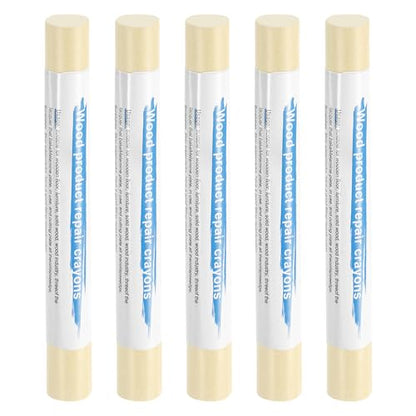 HARFINGTON 5pcs Wood Filler Sticks Wooden Wax Touch Up Furniture Repair Crayons for Scratch Hole Wood, Amber Maple - color: Amber Maple