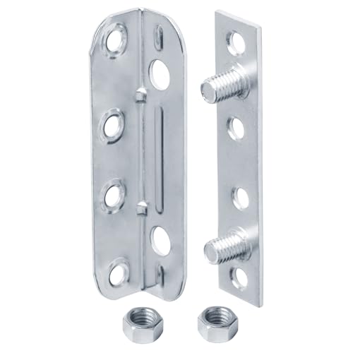 GBGS 8 Sets No Mortise Wood Bed Frame Brackets,Bed Rail Frame Hardware