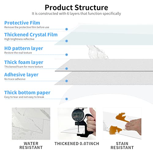 TUOKING Peel and Stick Backsplash Tiles for Kitchen,32 Sheets - color: SJM-01