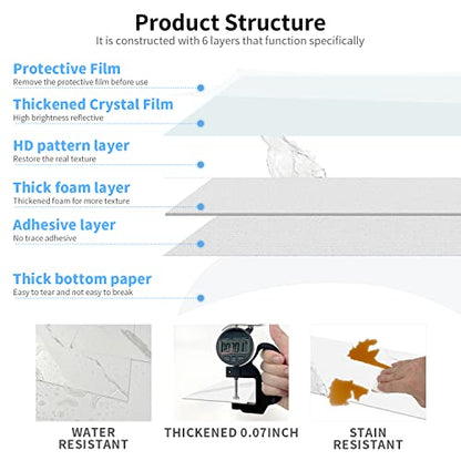 TUOKING Peel and Stick Backsplash Tiles for Kitchen,32 Sheets - color: SJM-01