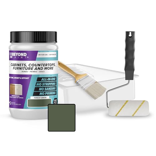 Beyond Paint Cabinet Makeover Kit with Paint and Tools for Cabinets, Countertops, Furniture and Doors, Cabinet Kit, Forest Green - color: Forest Green
